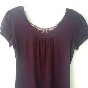 Smart Set Back Lace Top Purple